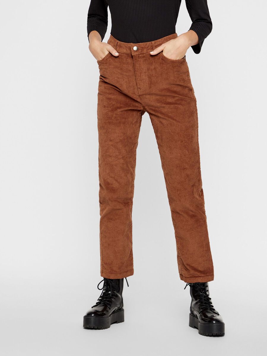 Pieces HIGH WAIST CORDUROY TROUSERS, Mocha Bisque, highres - 17102106_MochaBisque_003.jpg