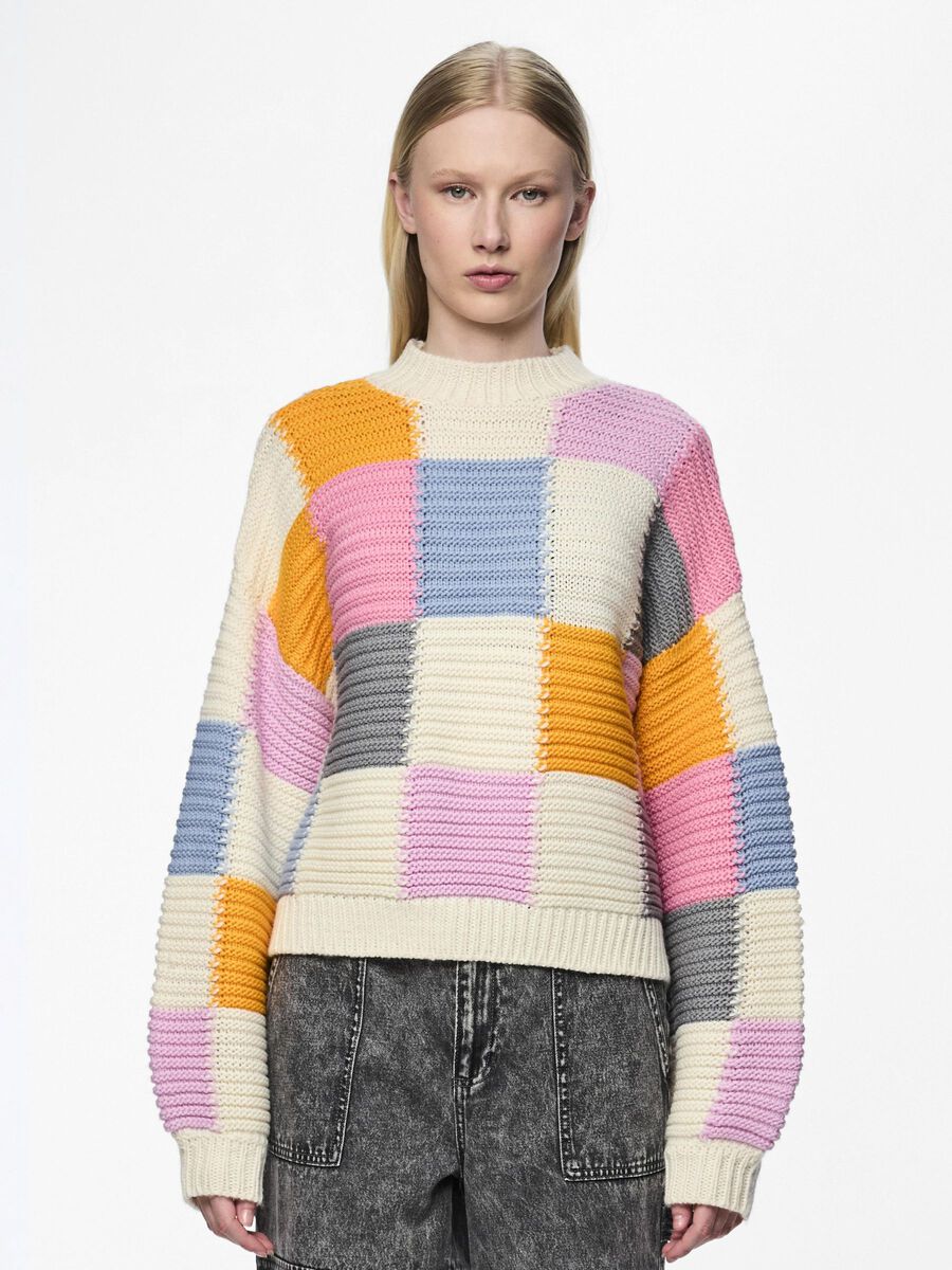 Pieces PCNAMIE KNITTED JUMPER, Egret, highres - 17151160_Egret_1127140_003.jpg