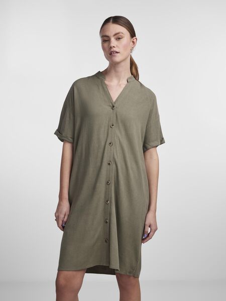 Pieces PCVINSTY LINEN-BLEND DRESS, Deep Lichen Green, highres - 17138986_DeepLichenGreen_003.jpg