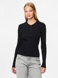 Product image thumbnail - PCMIRA KNITTED POLO SHIRT, Black | 1