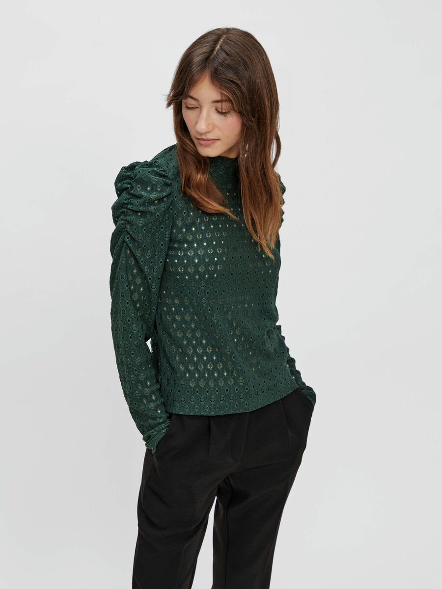 Pieces BRODERIE ANGLAISE BLOUSE, Pine Grove, highres - 17115107_PineGrove_003.jpg