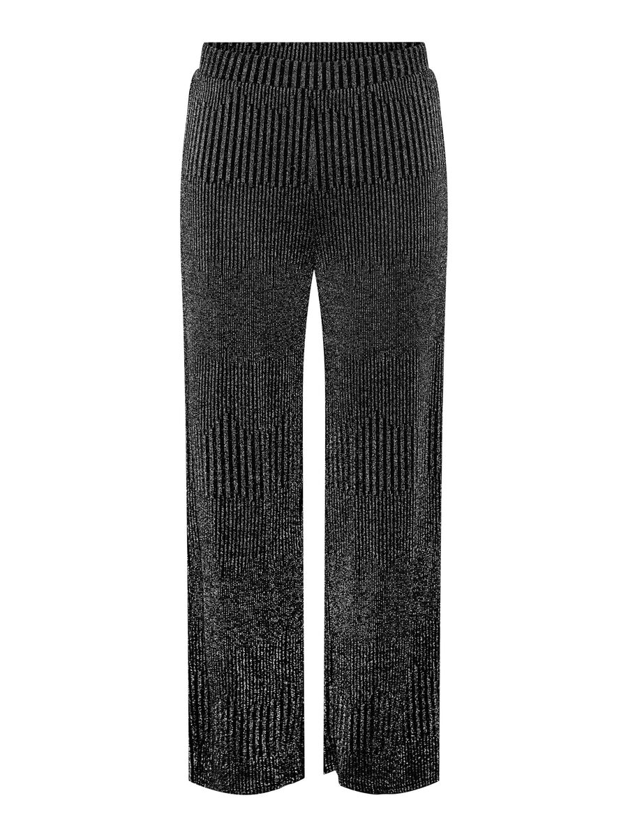 PCMARY HIGH WAISTED TROUSERS | Black | PIECES® UK