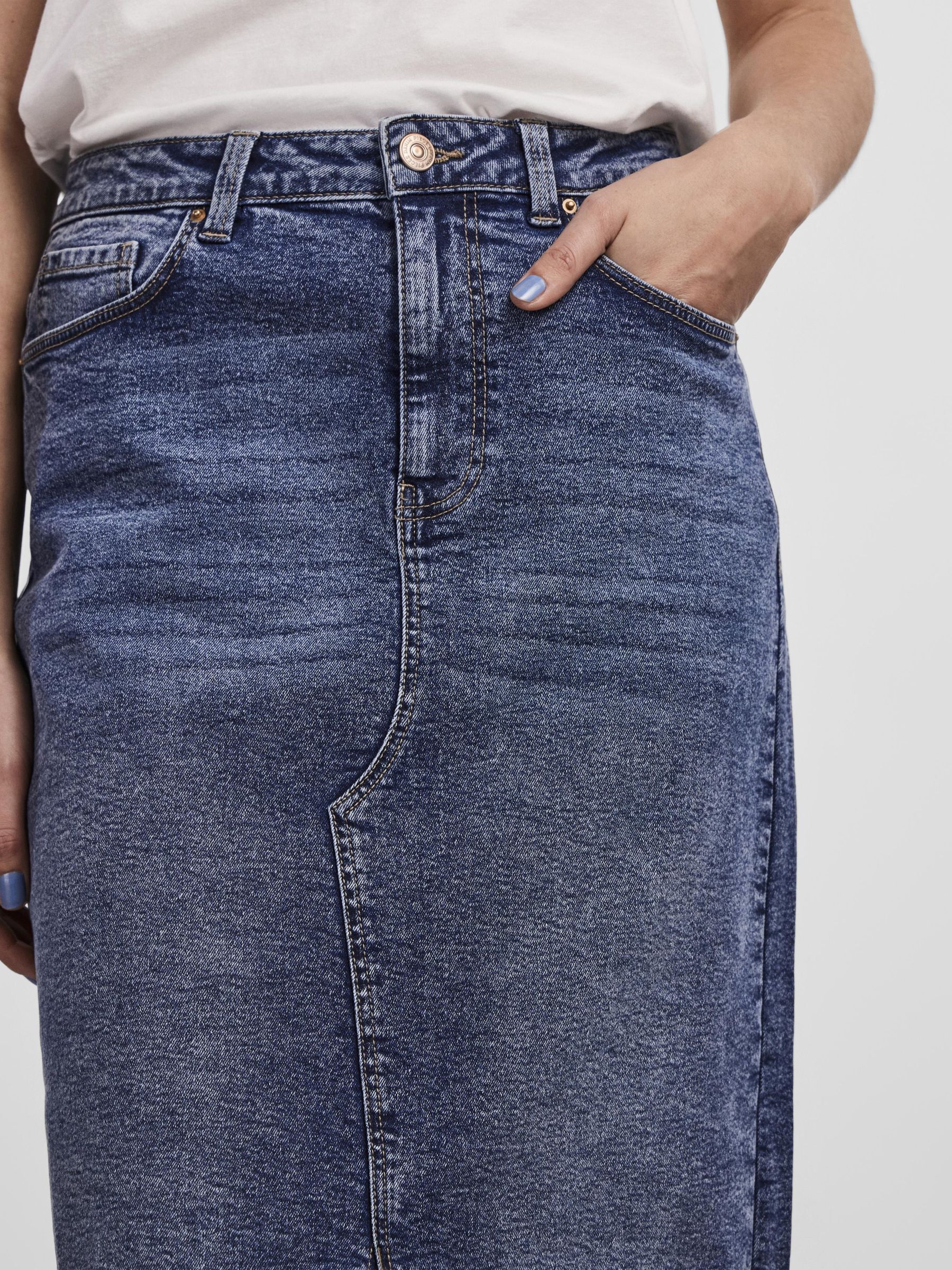 Mid length hot sale denim skirts h&m