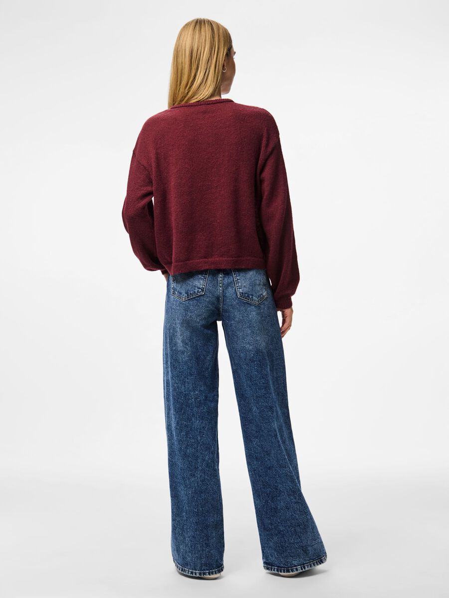 Pieces PCIDA KNITTED CARDIGAN, Tawny Port, highres - 17157589_TawnyPort_004.jpg