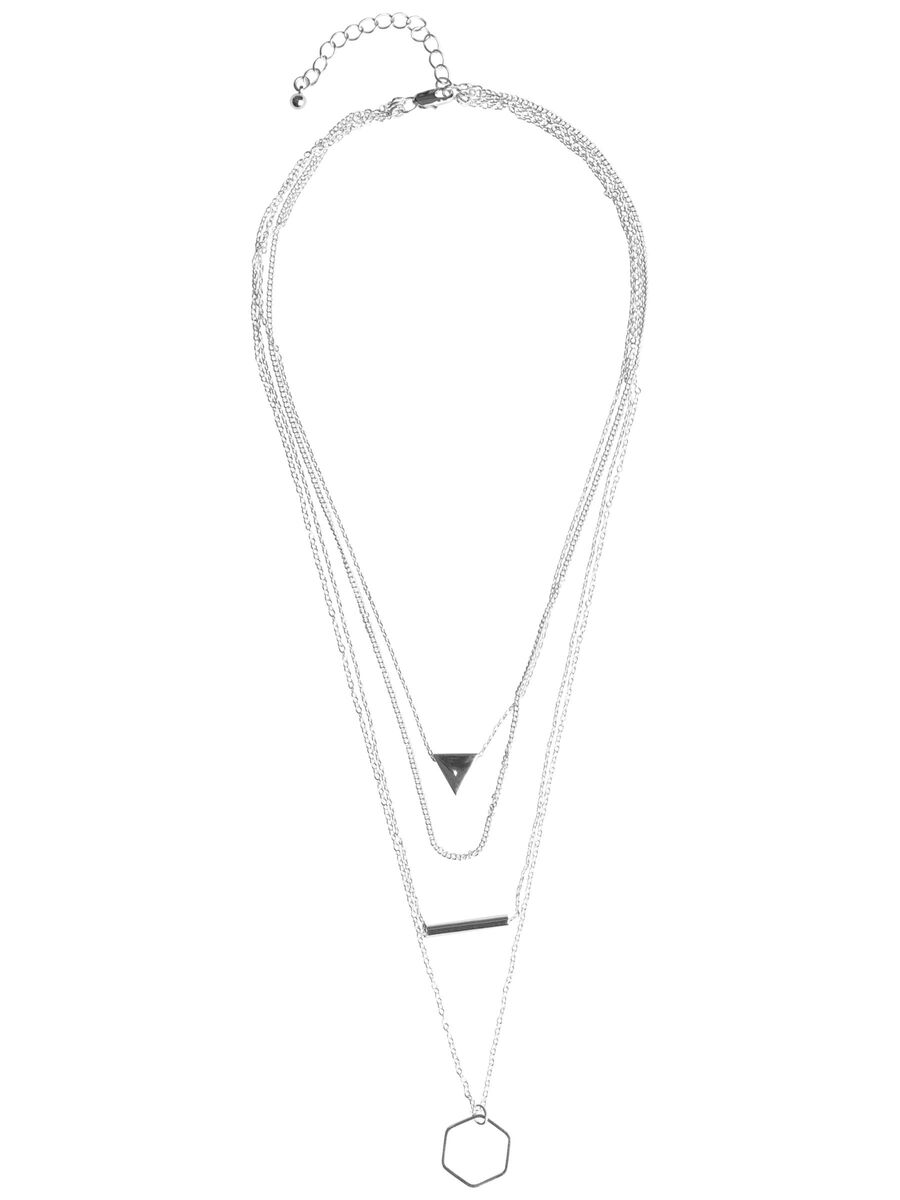 Pieces 4 CHAINED NECKLACE, Silver Colour, highres - 17093266_SilverColour_001.jpg