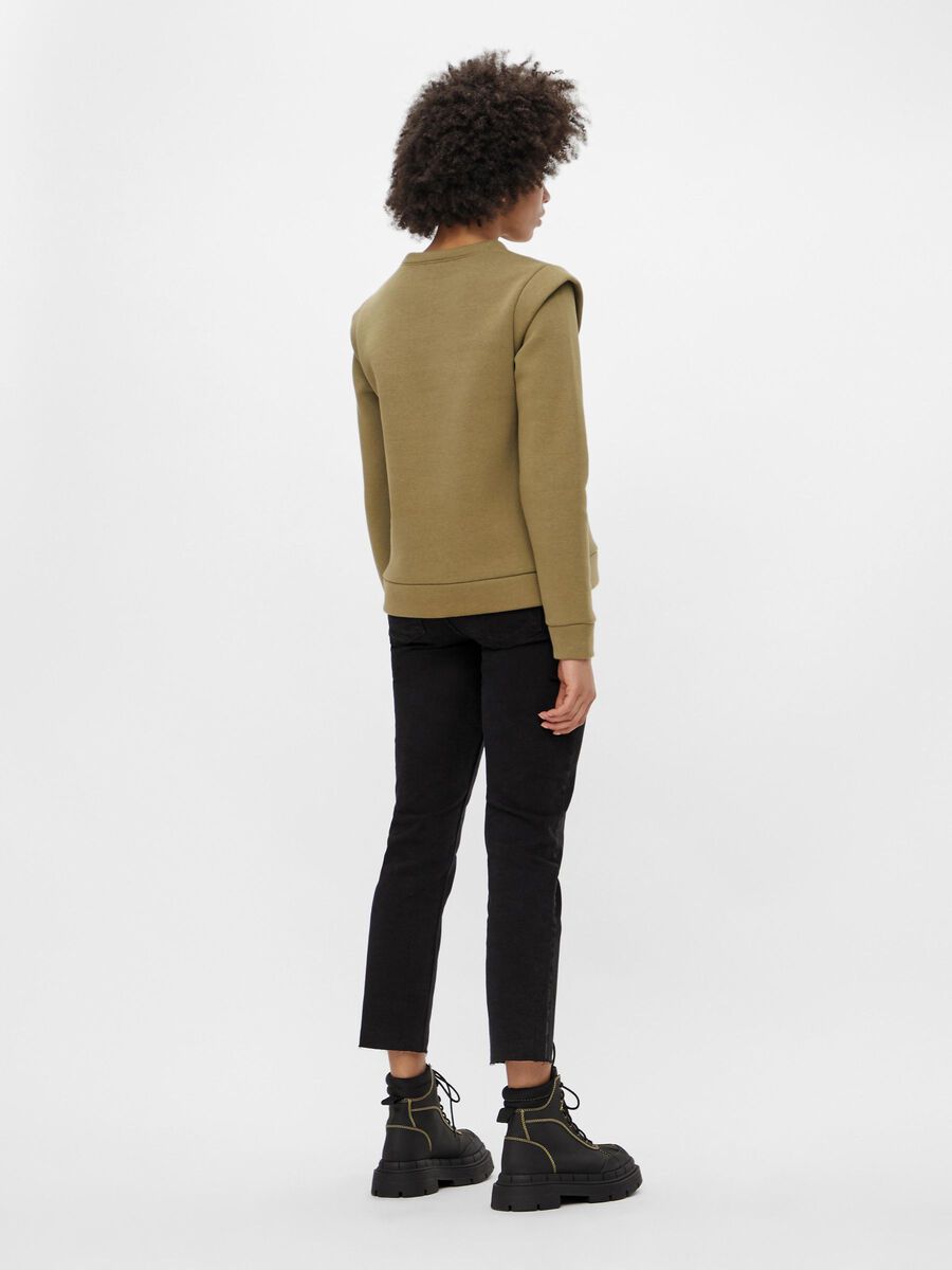 Pieces MANCHES LONGUES SWEAT-SHIRT, Martini Olive, highres - 17113302_MartiniOlive_004.jpg