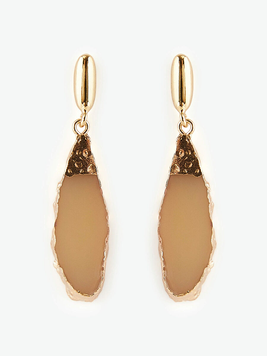 Carousel image - LONG GOLD EARRINGS, Warm Sand | 1
