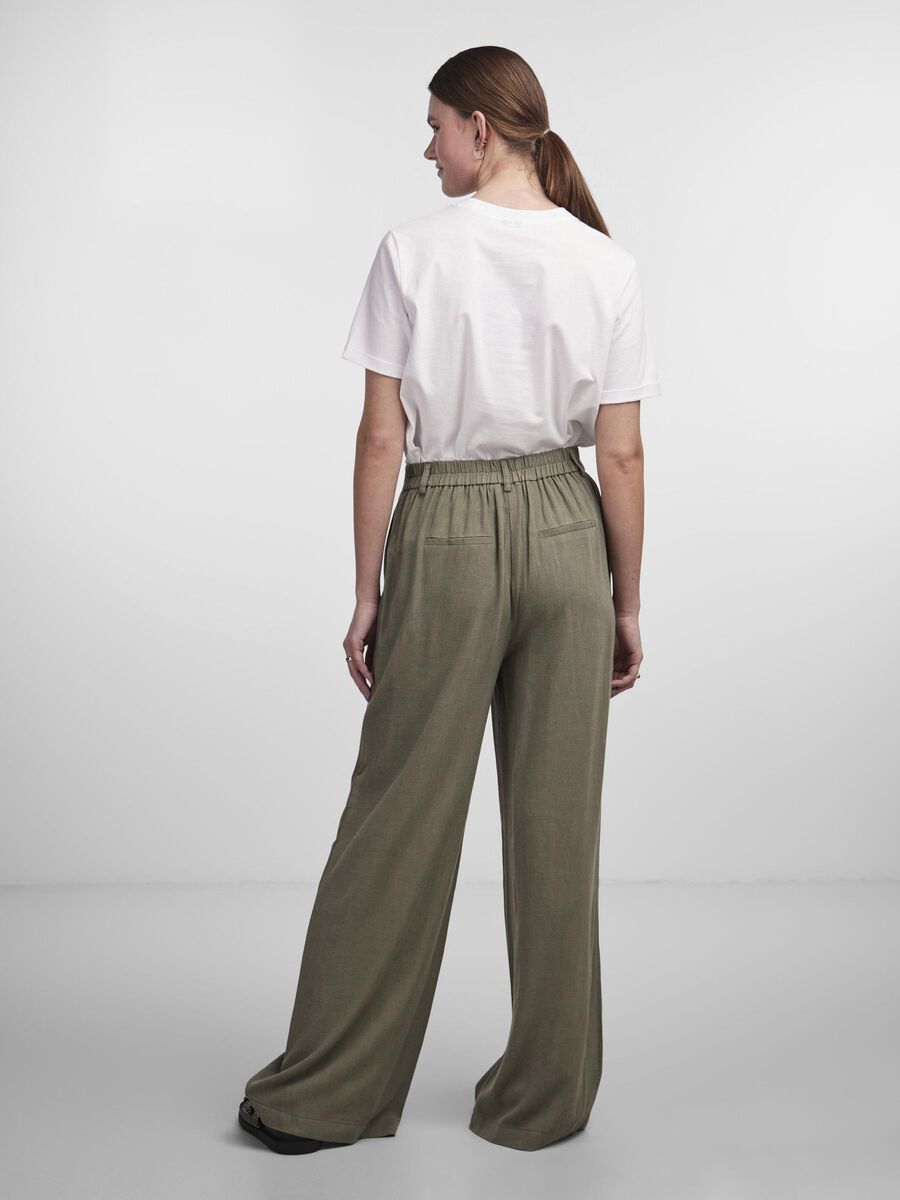 Pieces PANTALONI IN MISTO LINO, Deep Lichen Green, highres - 17138442_DeepLichenGreen_004.jpg