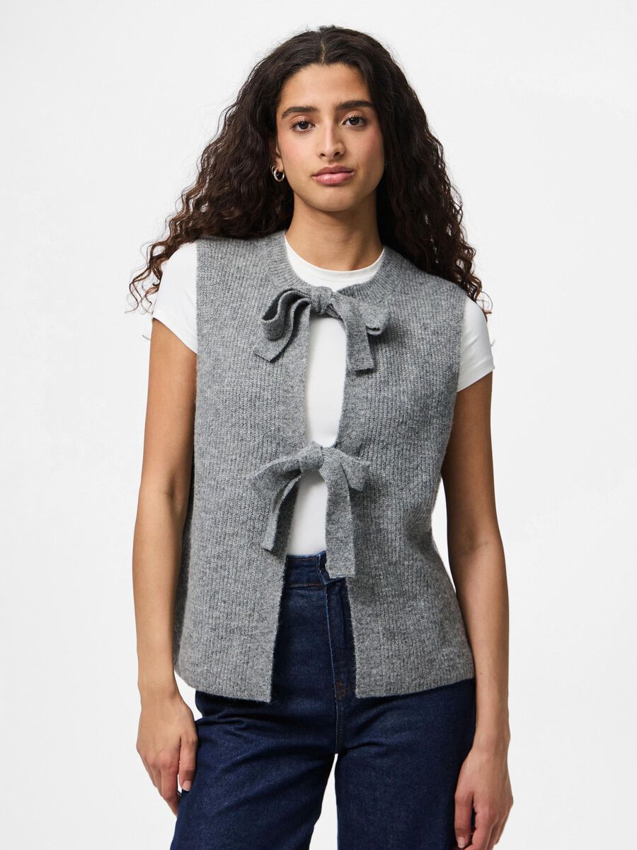 Pieces PCSILLY STRIK VEST, Medium Grey Melange, highres - 17156680_MediumGreyMelange_003.jpg