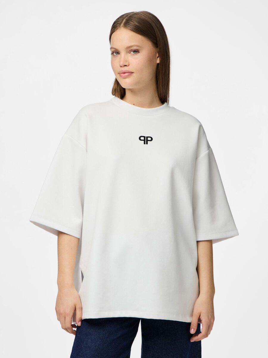 Pieces PCMUNA OVERSIZE T-SHIRT, Bright White, highres - 17159867_BrightWhite_1222450_003.jpg