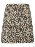 Pieces ANIMAL-PRINT COTTON MINI SKIRT, Peyote, highres - 17097263_Peyote_701753_002.jpg