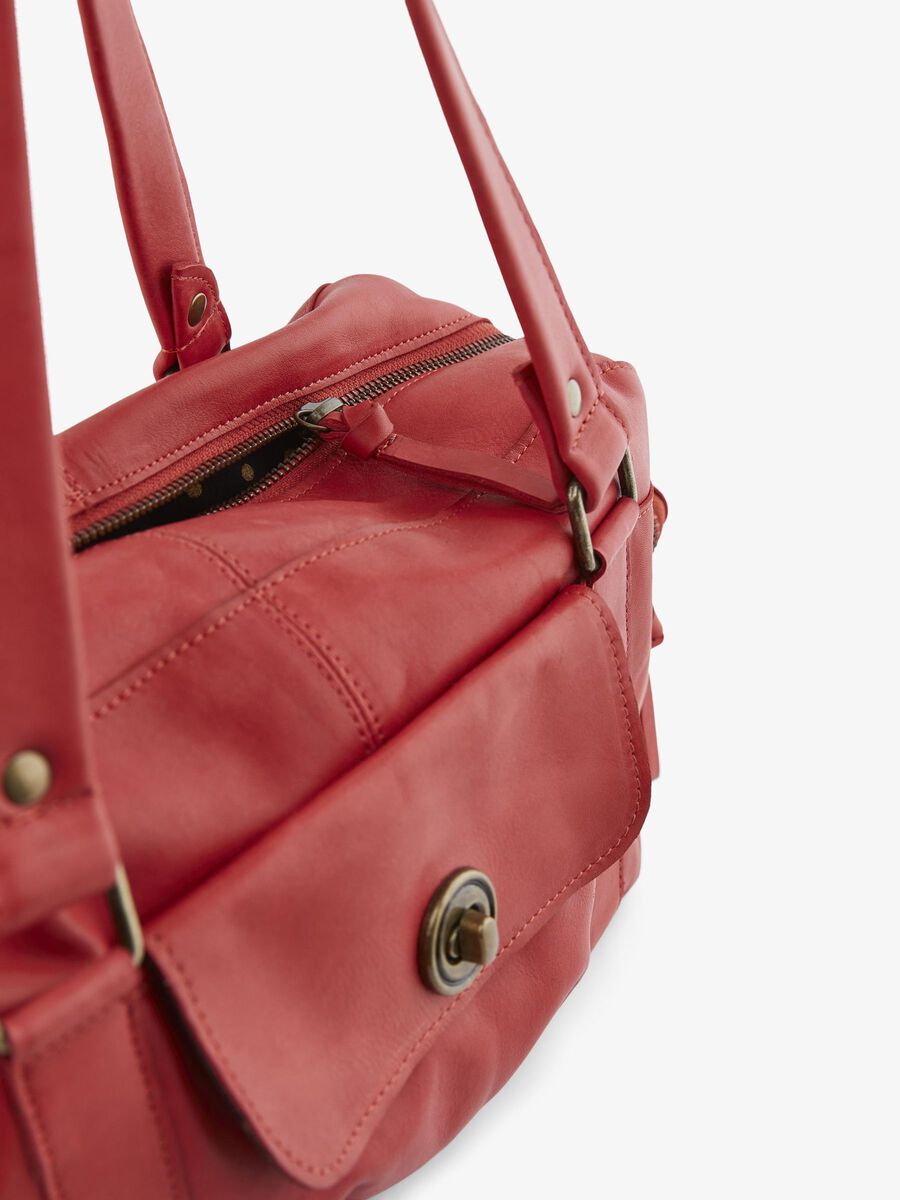 Pieces SMALL LEATHER BAG, Tango Red, highres - 17055351_TangoRed_005.jpg