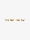Pieces PCFAURA 4-PAK RING, Gold Colour, highres - 17116841_GoldColour_001.jpg