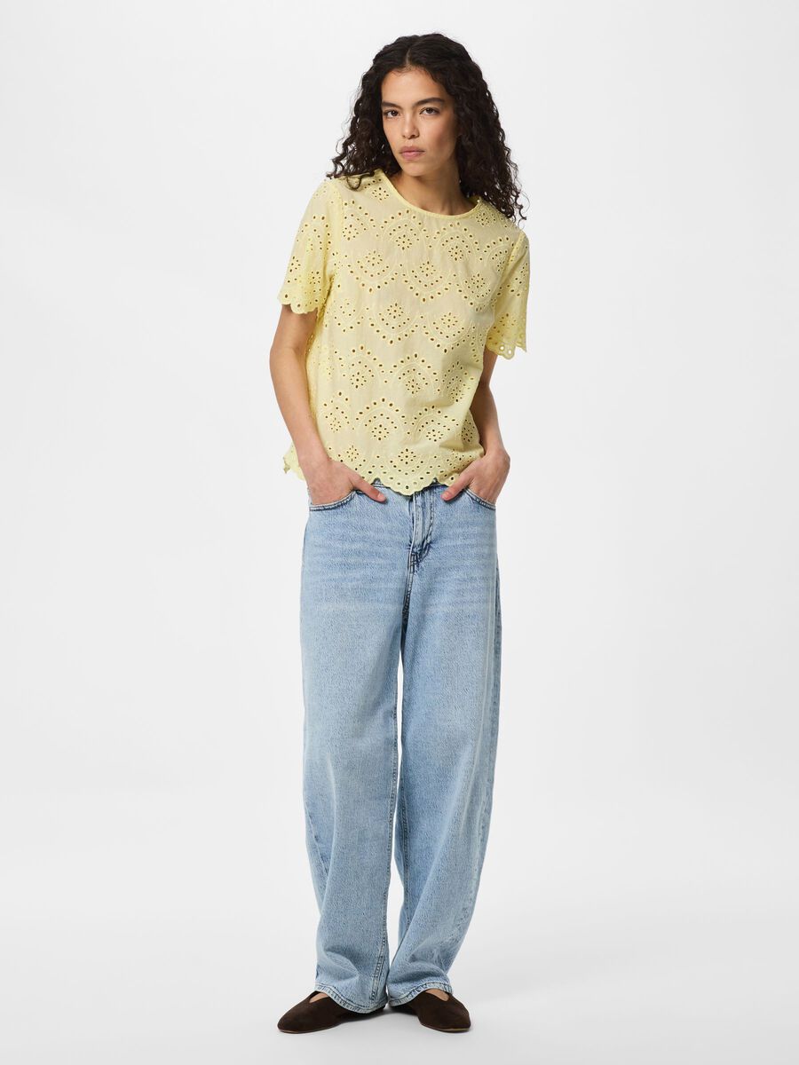 Product carousel image - PCVILDE  SHORT SLEEVED BLOUSE, French Vanilla | 1