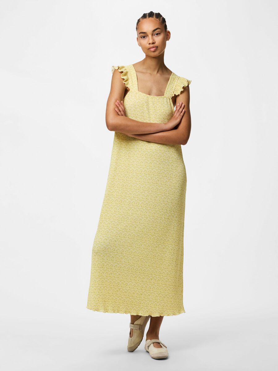 Carousel image - PCFLORA BAND VOLANT MAXI-JURK, French Vanilla | 5