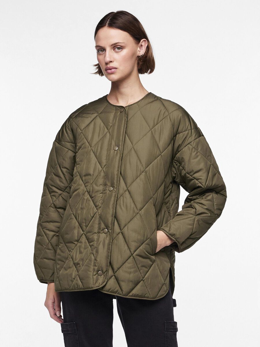 Pieces PCSTELLA QUILTED JACKET, Kalamata, highres - 17146371_Kalamata_003.jpg