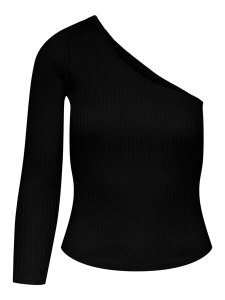 Pieces PCMANDY KNITTED TOP, Black, highres - 17141493_Black_001.jpg