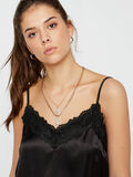 Pieces SATINY LACE TRIM CAMI, Black, highres - 17104139_Black_006.jpg