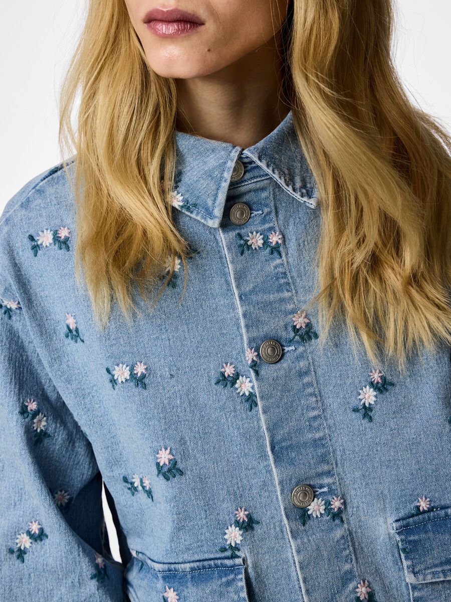 Carousel image - PCFLORA  DENIM SHIRT, Light Blue Denim | 4