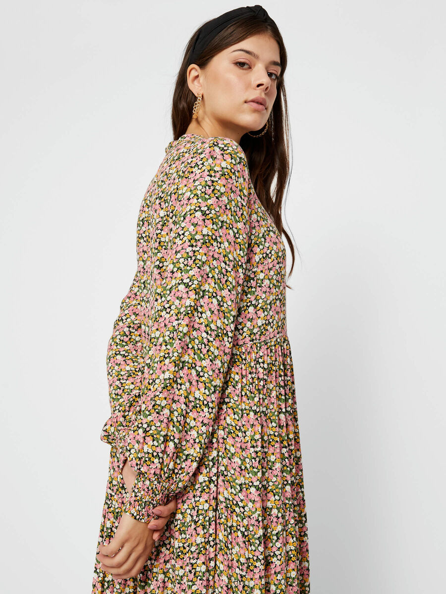 Carousel image - VESTIDO MIDI ESCALONADO, Ash Rose | 4