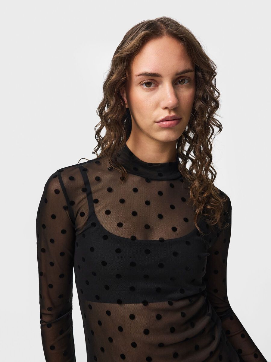 Carousel image 7 PCJESHI HIGH NECK LONG SLEEVED TOP, Black