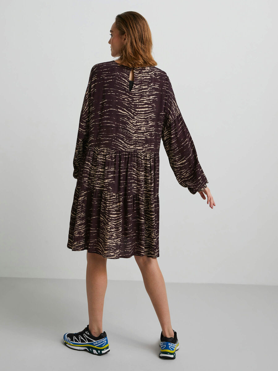 Pieces PCZEBBI IMPRIMÉ ZÈBRE MINI-ROBE, Chocolate Plum, highres - 17126687_ChocolatePlum_950854_004.jpg