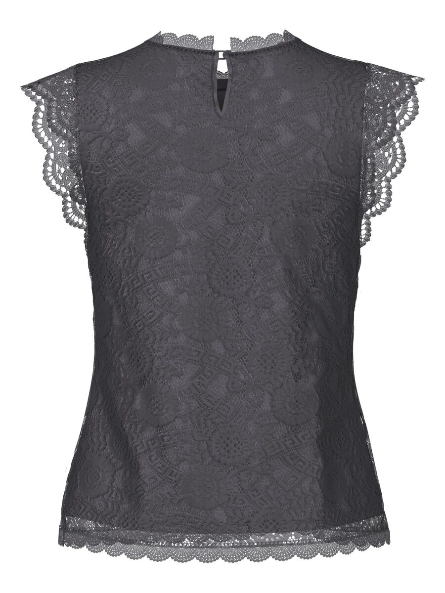 Pieces PCOLLINE LACE SLEEVELESS TOP, Magnet, highres - 17120454_Magnet_002.jpg