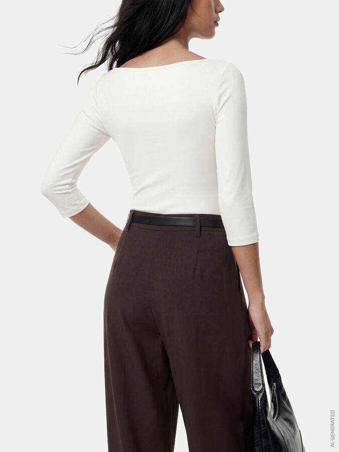 Pantalon à Enfiler ROMICA - Marron - Taille 27 (court 54) - Modèle Plié - Neuf Avec étiquettes - Réf. HMI1115