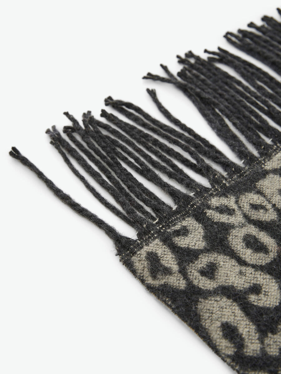 Pieces LEOPARDPRINT SKJERF, Dark Grey Melange, highres - 17098353_DarkGreyMelange_006.jpg