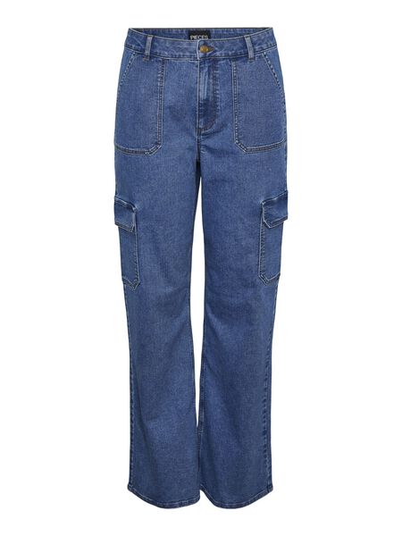 Pieces PANTALONES CARGO, Medium Blue Denim, highres - 17147430_MediumBlueDenim_001.jpg
