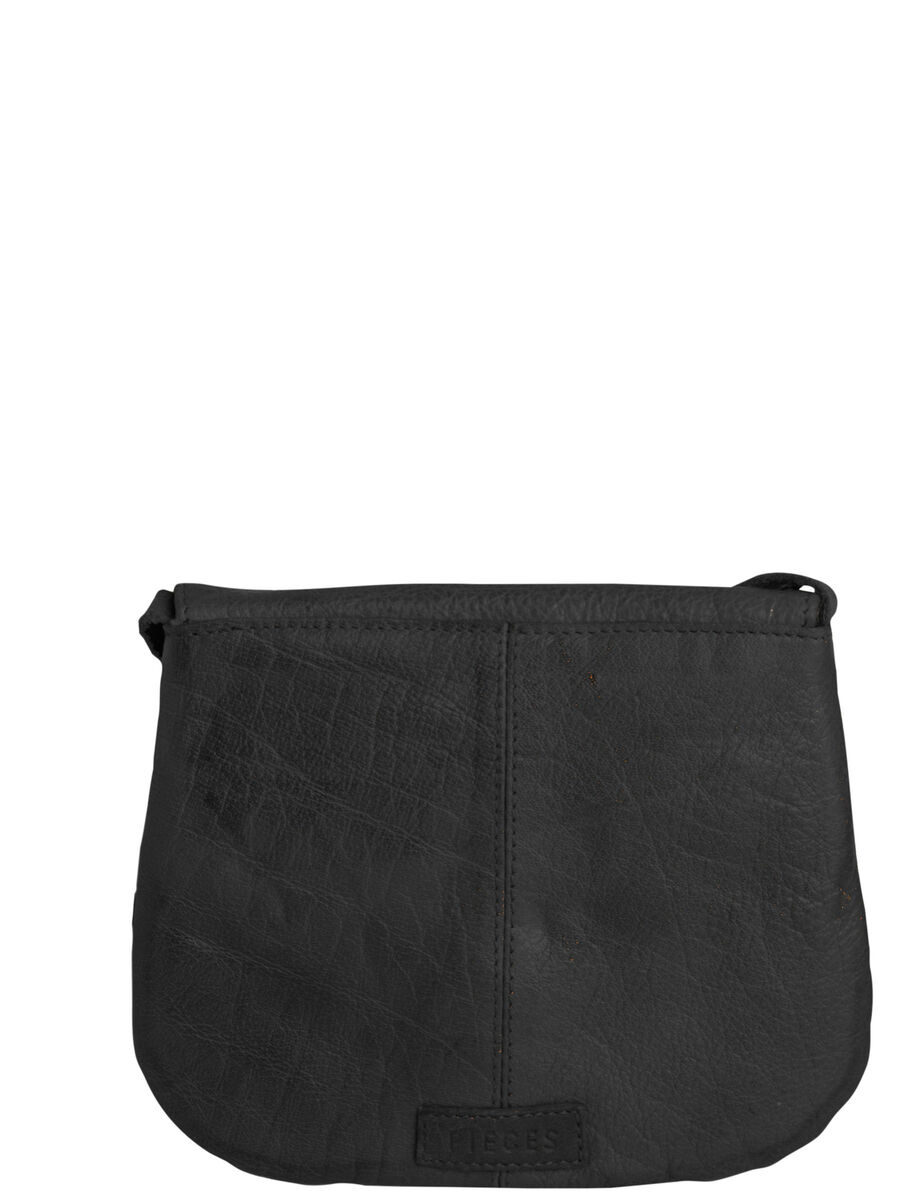 Pieces LEATHER CROSSBODY BAG, Black, highres - 17085464_Black_002.jpg