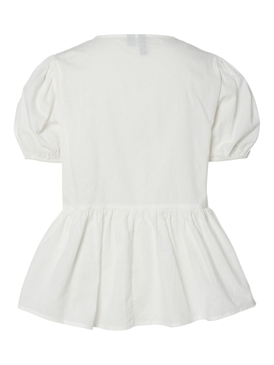 Pieces PCGOLLY PUFF SLEEVED TOP, Bright White, highres - 17155915_BrightWhite_1165575_002.jpg