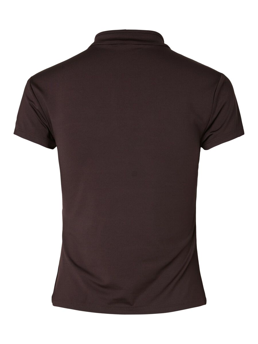 Product carousel image 2 PCAIDA HIGH NECK TOP MED KORTE &AElig;RMER, Chocolate Plum