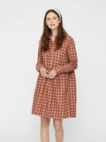 Pieces CHECKED MINI SHIRT DRESS, Toasted Coconut, highres - 17099327_ToastedCoconut_716628_003.jpg