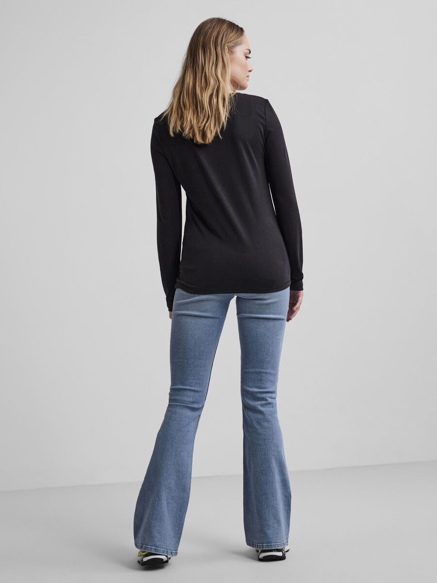 Pieces TOP A MANICHE LUNGHE, Black, highres - 17114858_Black_004.jpg