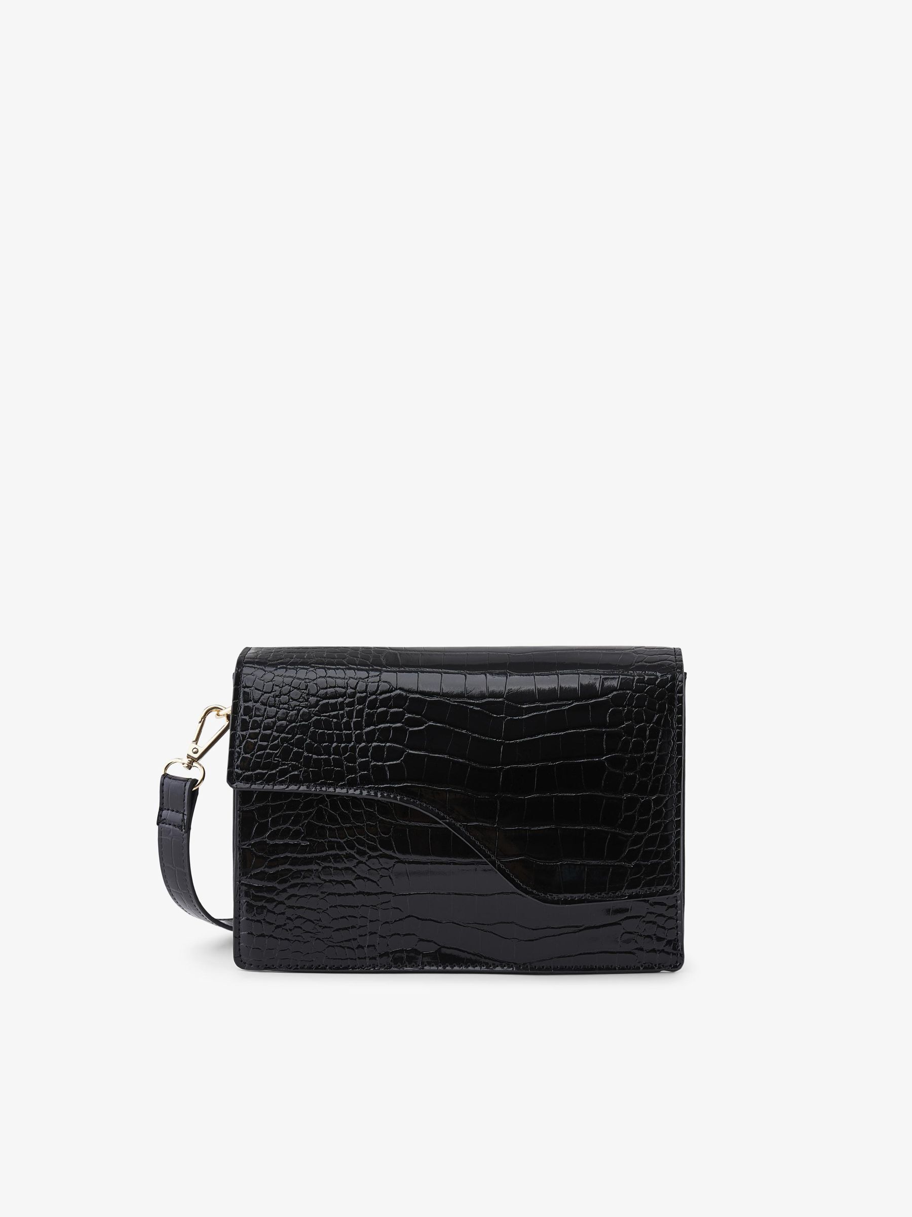 Sac bandoulière effet croco 2025