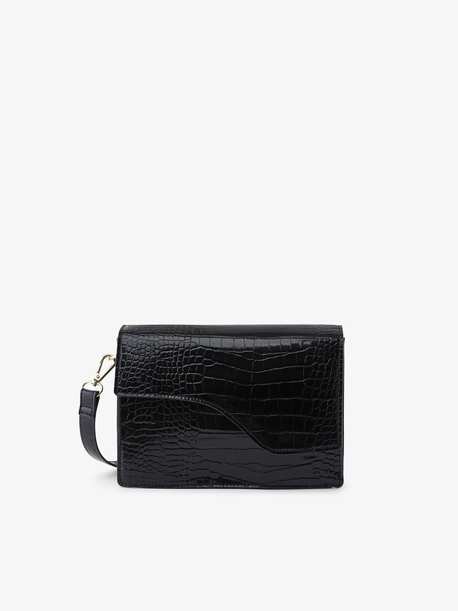 Pieces EFFET CROCO EN RELIEF SAC BANDOULIÈRE, Black, highres - 17112019_Black_001.jpg