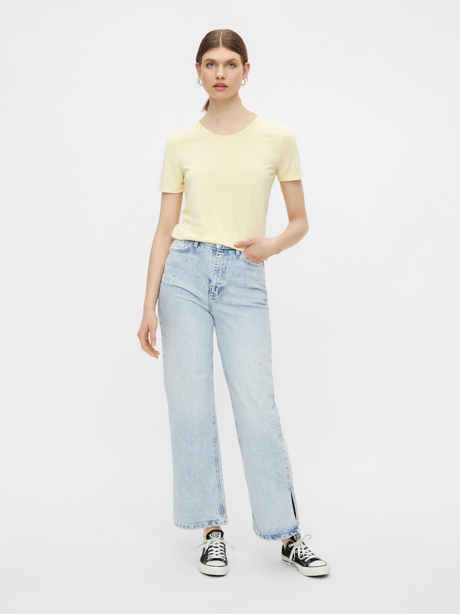 Pieces WEIT GESCHNITTENE HIGH WAIST JEANS, Light Blue Denim, highres - 17110645_LightBlueDenim_005.jpg