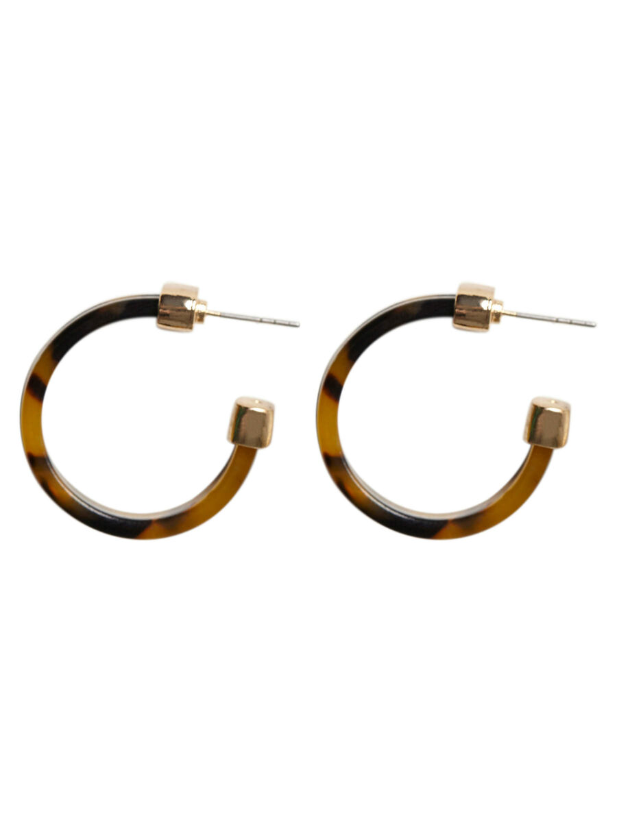 Pieces ROUND HOOP EARRINGS, Gold Colour, highres - 17096124_GoldColour_001.jpg