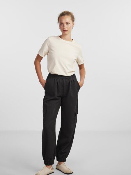 Pieces PCCARLY CARGO TROUSERS, Black, highres - 17148544_Black_005.jpg