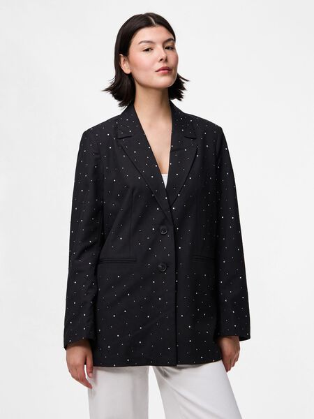 Pieces PCMICHELLE RHINESTONE BLAZER, Black, highres - 17160544_Black_003.jpg