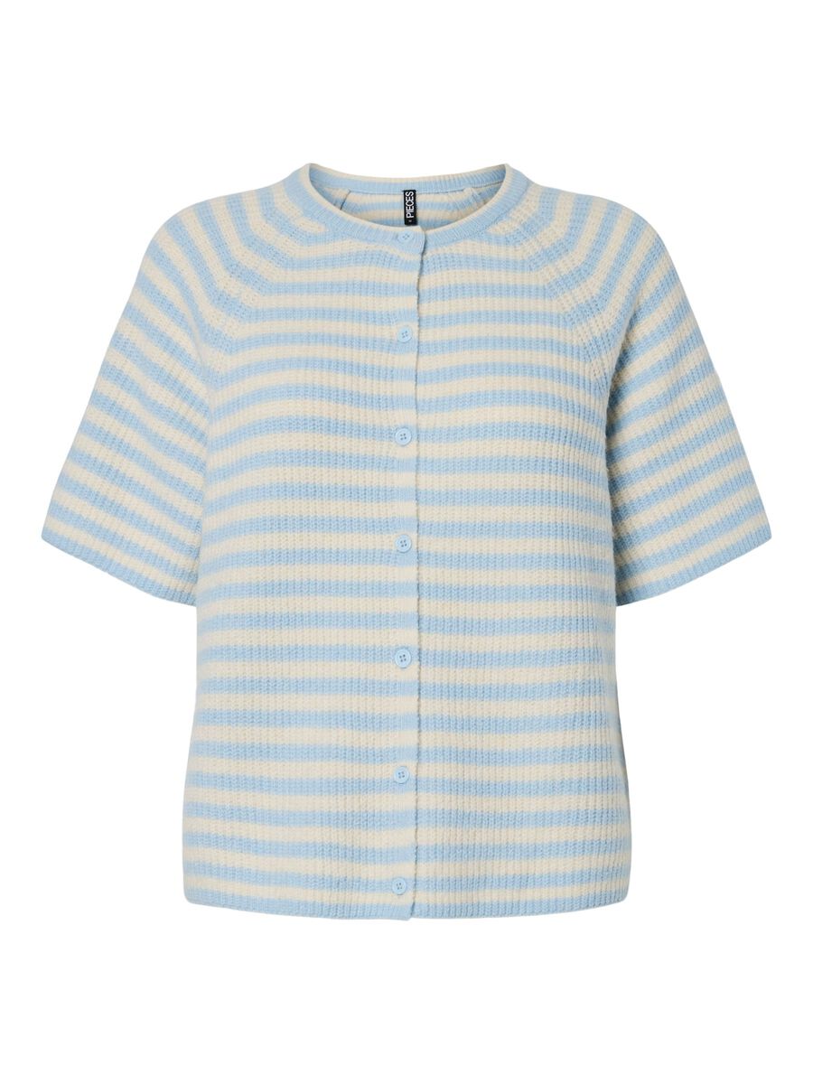 Carousel image - PCMALOU STRIPE KNITTED CARDIGAN, Cashmere Blue | 5