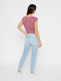 Pieces PCLEAH HW MOM JEANS, Light Blue Denim, highres - 17104958_LightBlueDenim_004.jpg