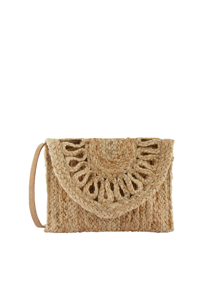 Pieces STRAW LOOK CROSSBODY BAG, Nature, highres - 17104379_Nature_001.jpg