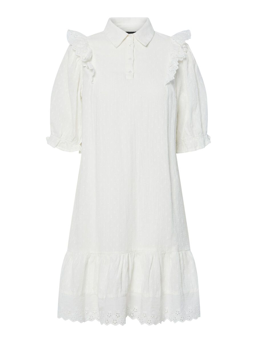 Pieces PCAGNETA MINI DRESS, Cloud Dancer, highres - 17148893_CloudDancer_001.jpg