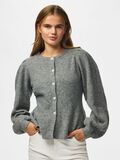Product image thumbnail 1 PCSILLY PUFF KNITTED CARDIGAN, Medium Grey Melange