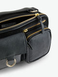 Pieces RECTANGULAR LEATHER CROSSBODY BAG, Black, highres - 17101812_Black_005.jpg