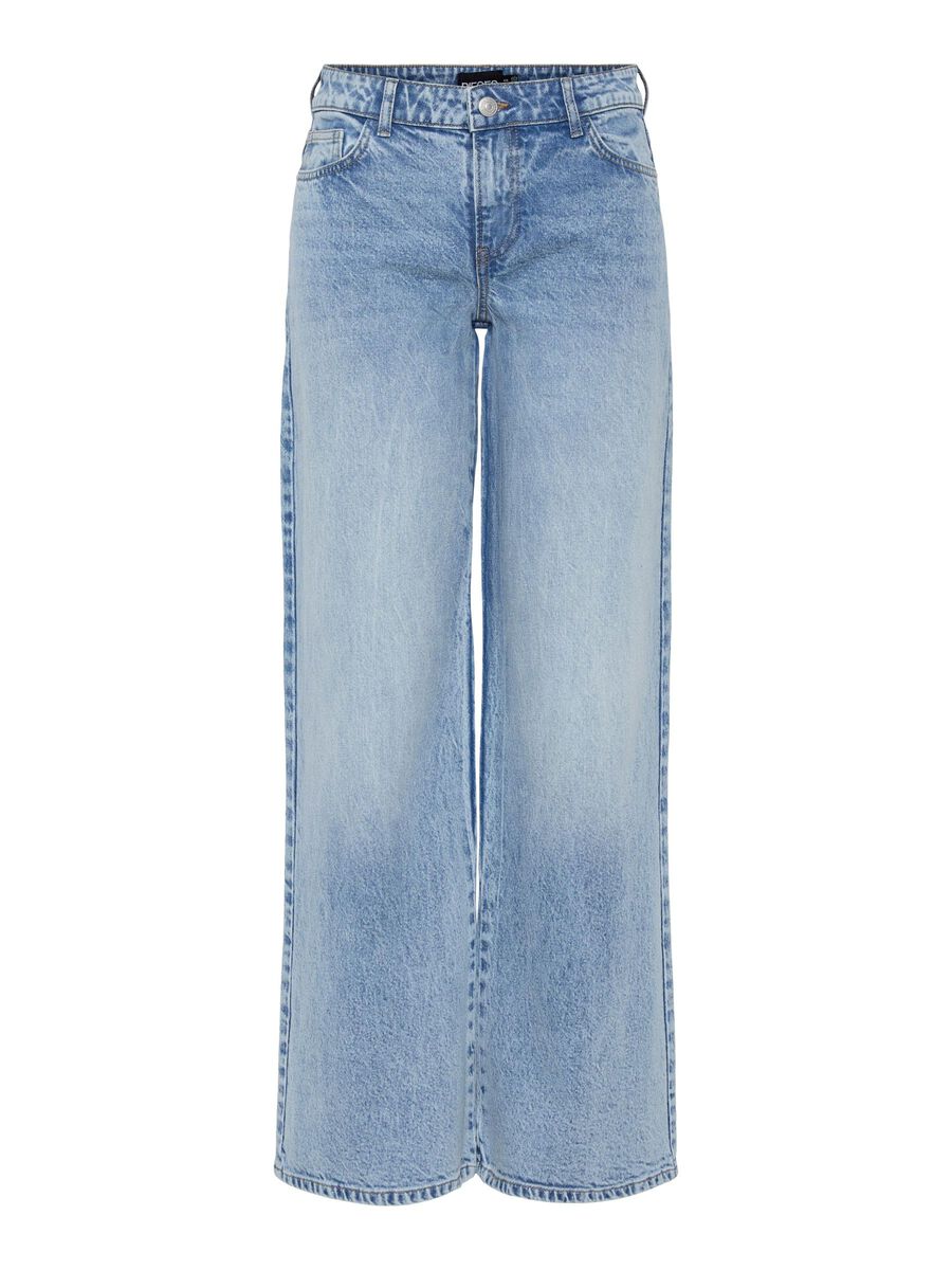 Pieces PCSELMA LW WIDE FIT JEANS, Light Blue Denim, highres - 17153793_LightBlueDenim_001.jpg