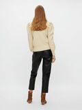 Pieces PUFF SLEEVED KNITTED CARDIGAN, Fog, highres - 17113382_Fog_004.jpg