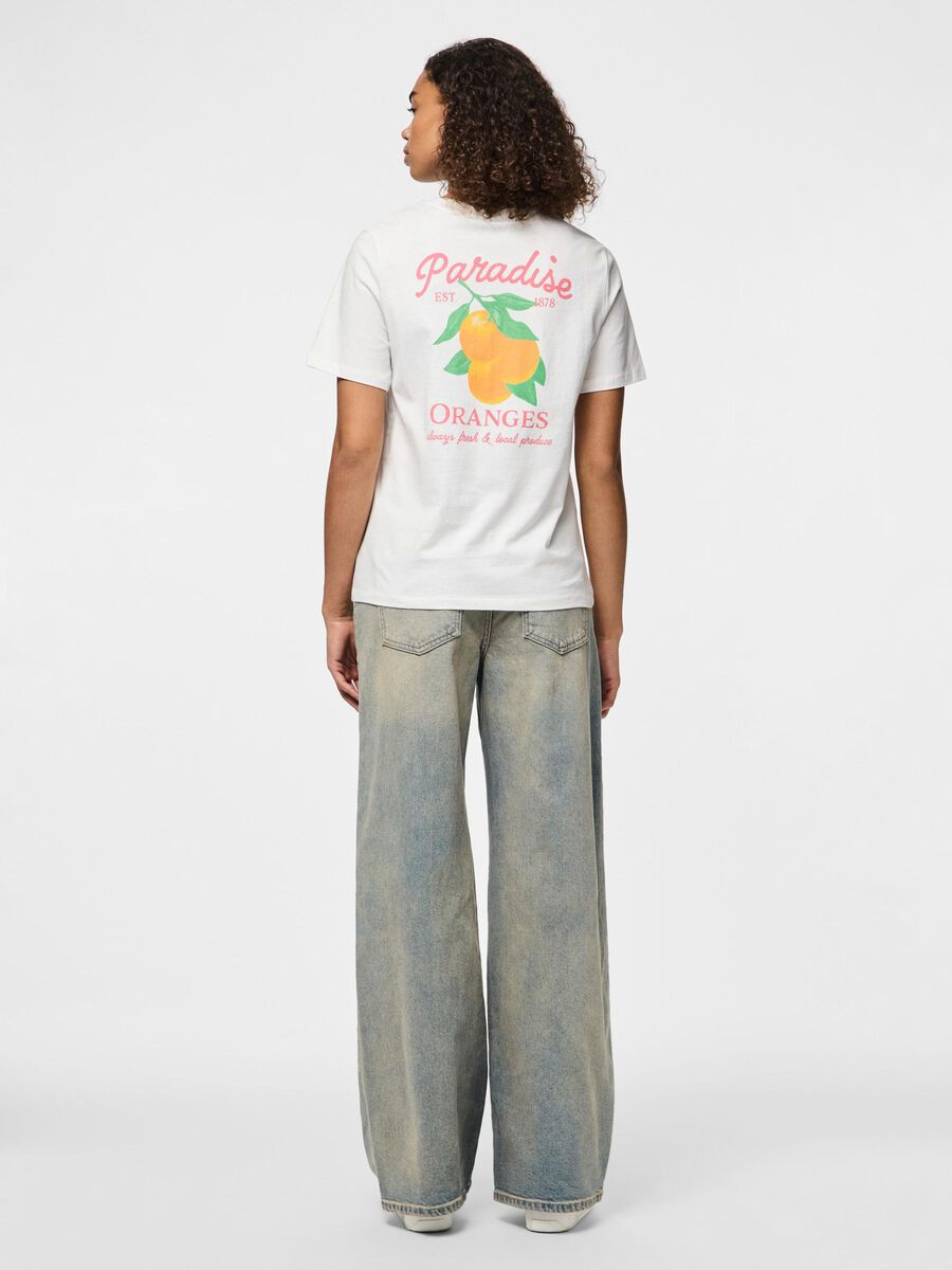 Pieces PCSUMMER PRINTET T-SHIRT, Bright White, highres - 17155375_BrightWhite_1161547_004.jpg